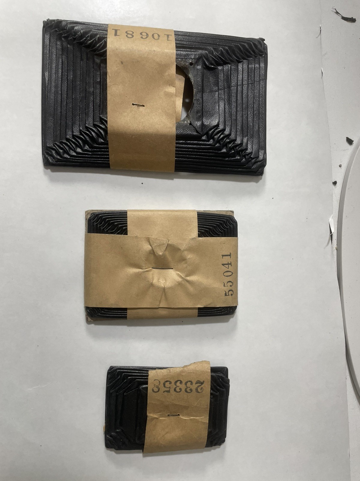 3pc Vintage Camera Bellows 2.625″ x 3.625″ – Lens Side 1.5″ x 1.5″ – NOS