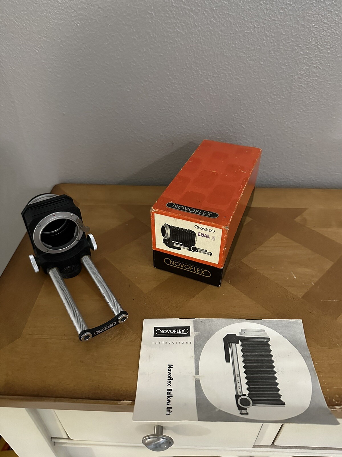 Vintage Novoflex Balson Bellows Lens Hood Unit W/ Box And Pamphlet Germany.