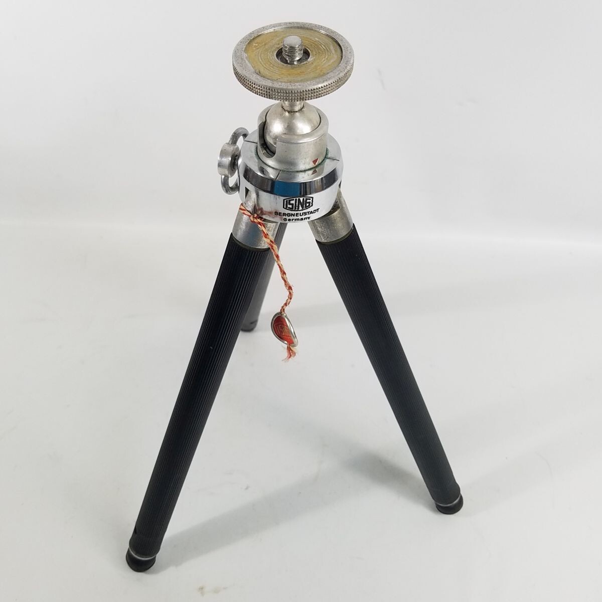 Vintage Ising Telescoping Brass Leg Tripod Original Case Germany 47″ 6 Section