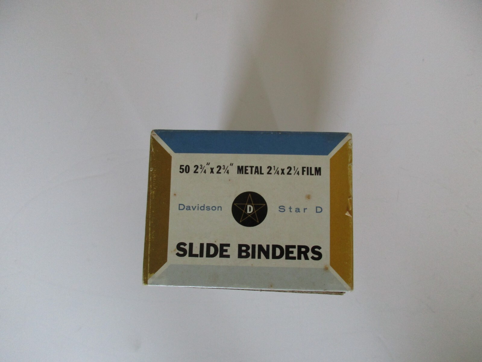 Vintage 50 Davidson Star D Metal 2-1/4 x 2-1/4 Film Slide Binders
