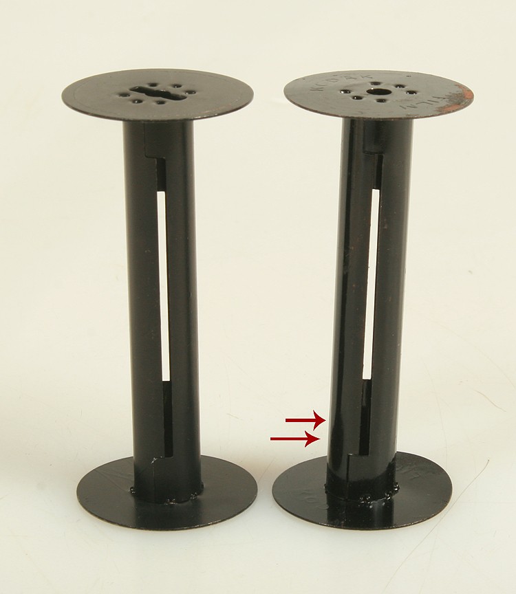 KODAK METAL TAKE UP SPOOL 2 7/8TH INCHES TALL, LARGE, SET OF 2