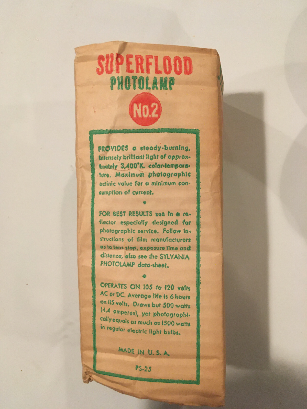 Sylvania Vintage Superflood Photo Lamps