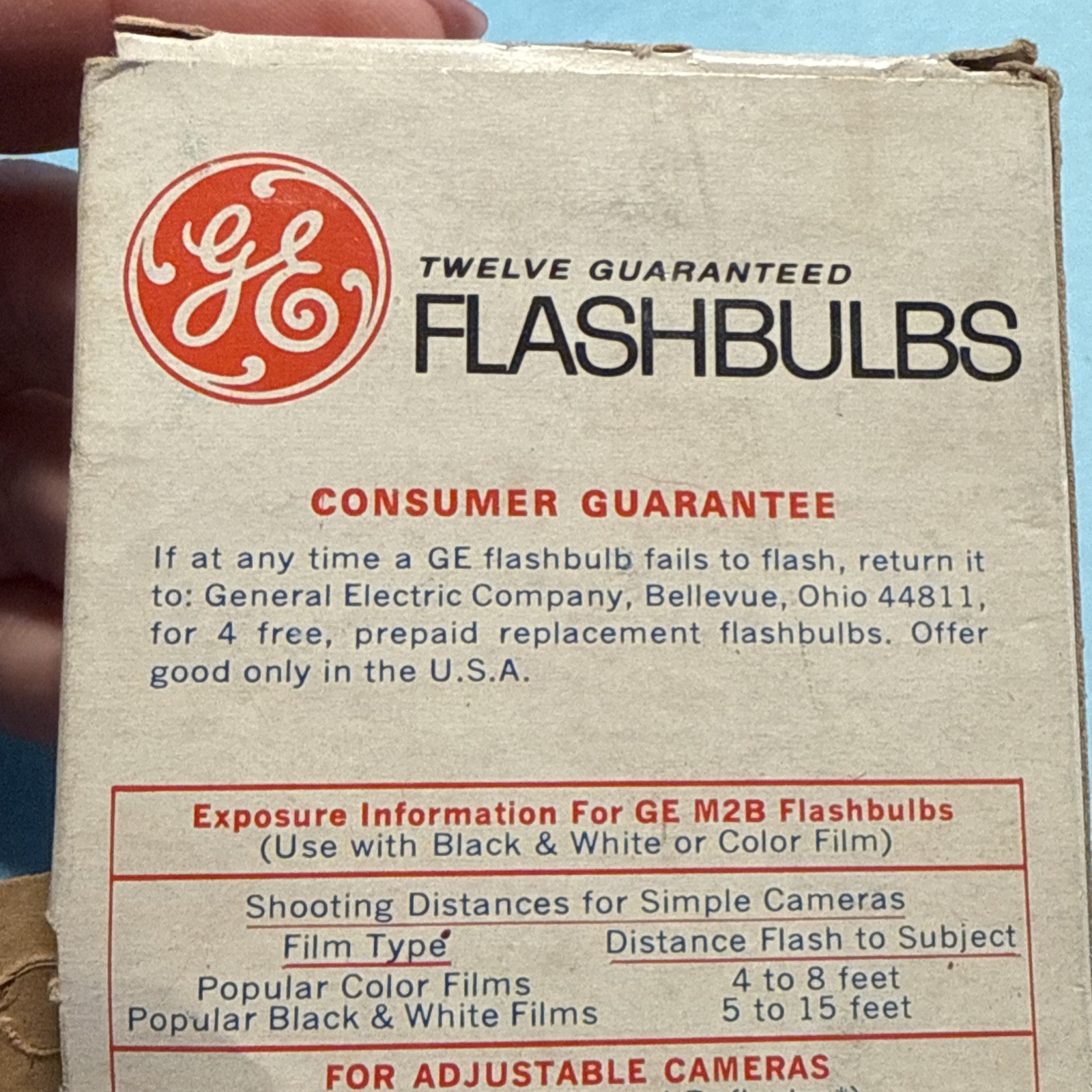 Vintage GE M2B Camera Flashbulbs – GE 12 Bulbs New Old Stock