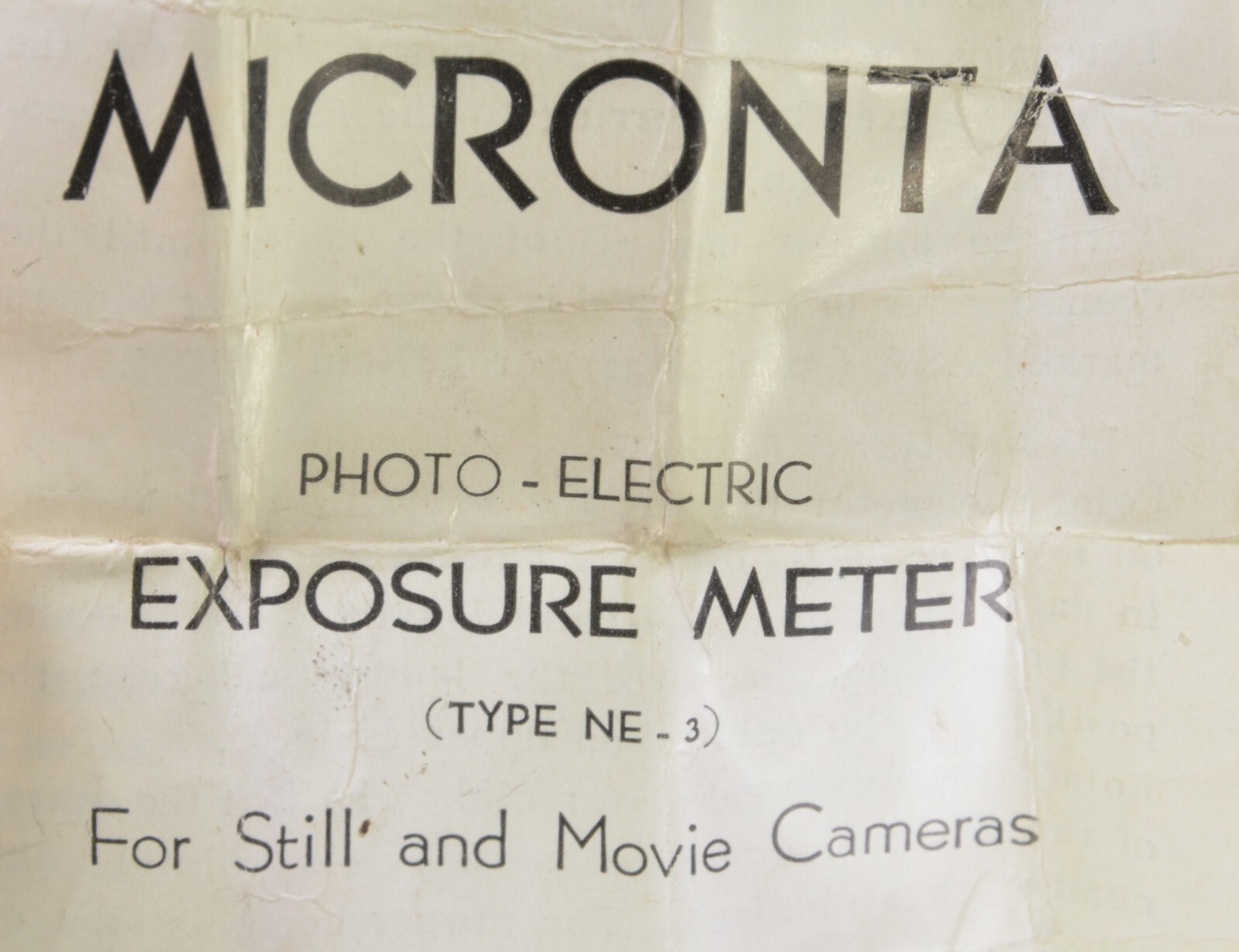 Vintage 1950s Micronta Exposure Light Meter w/leather case made in Japan, w/docs