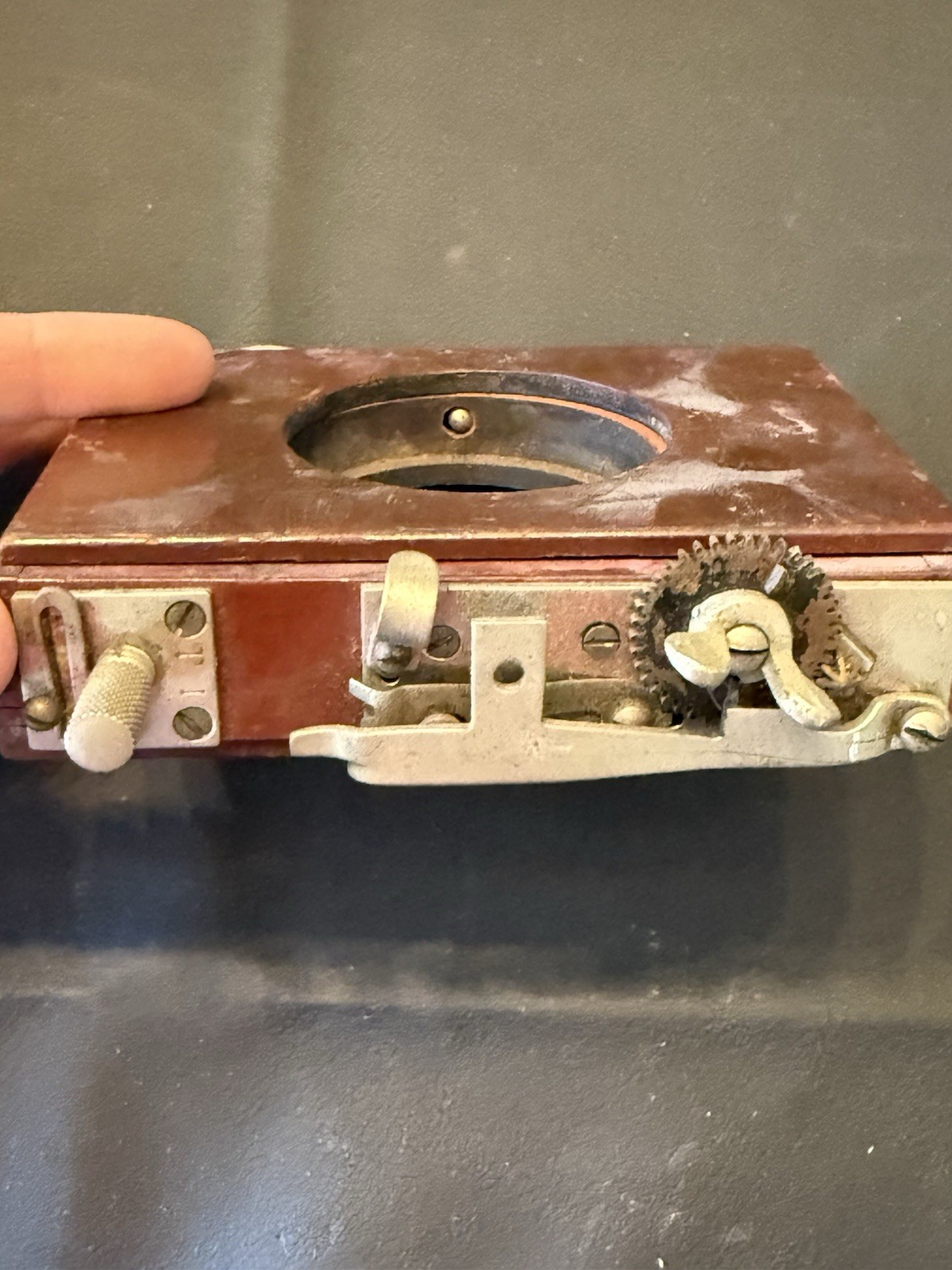 Antique Large Format Camera Roller Blind Shutter Wood Brass c1900 Complete