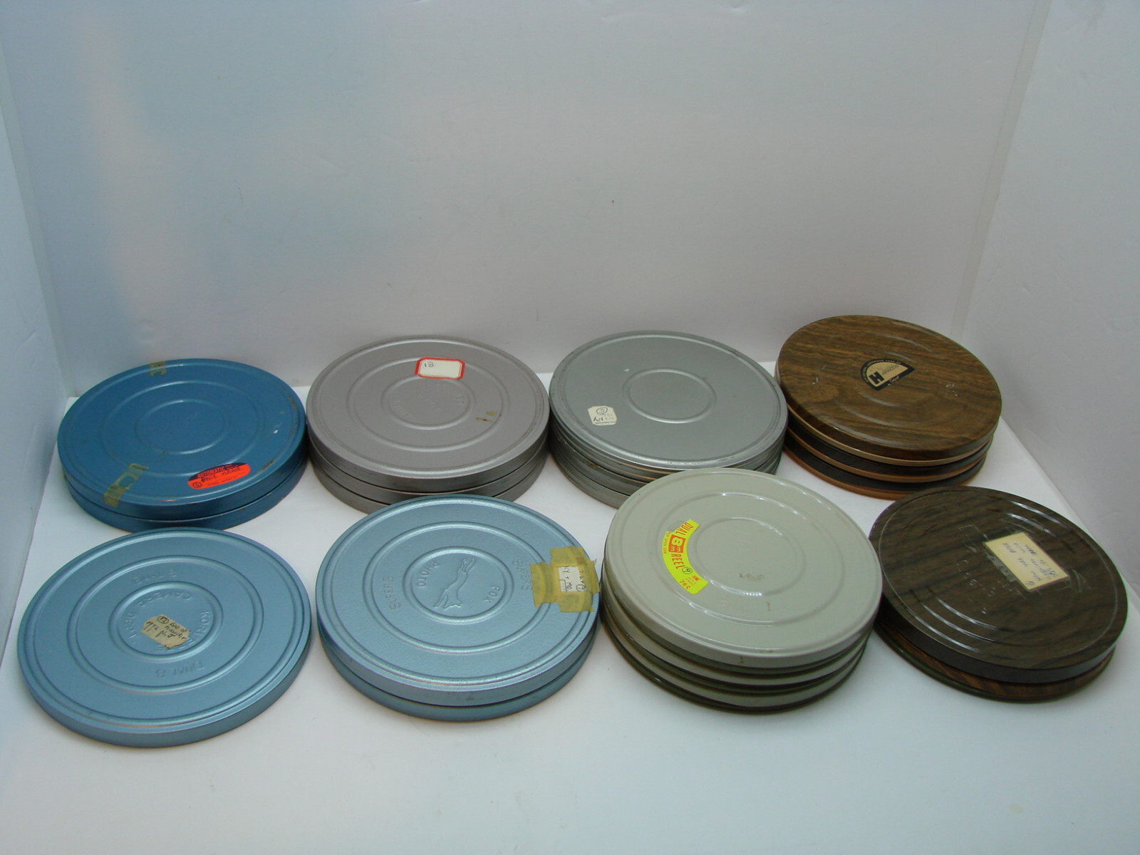 Vtg Dual 8mm 7” Metal Movie Film Reel Cans Only No Reels Fox Furrs Your Choice