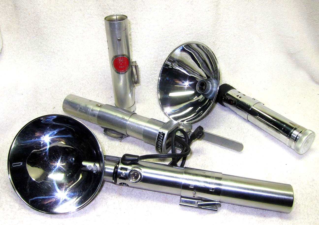 4 Vintage PRESS Camera FLASH Handle’s. Graflex,Heiland,etc. STAR WARS Lightsaber