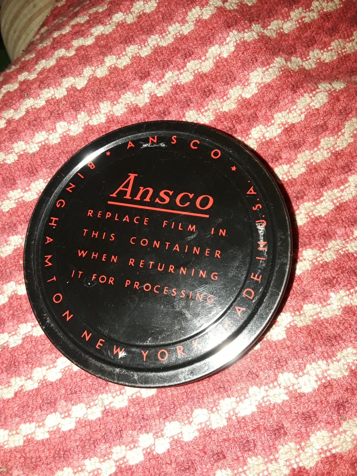 Vintage ANSCO Movie Film in Can sealed from developer