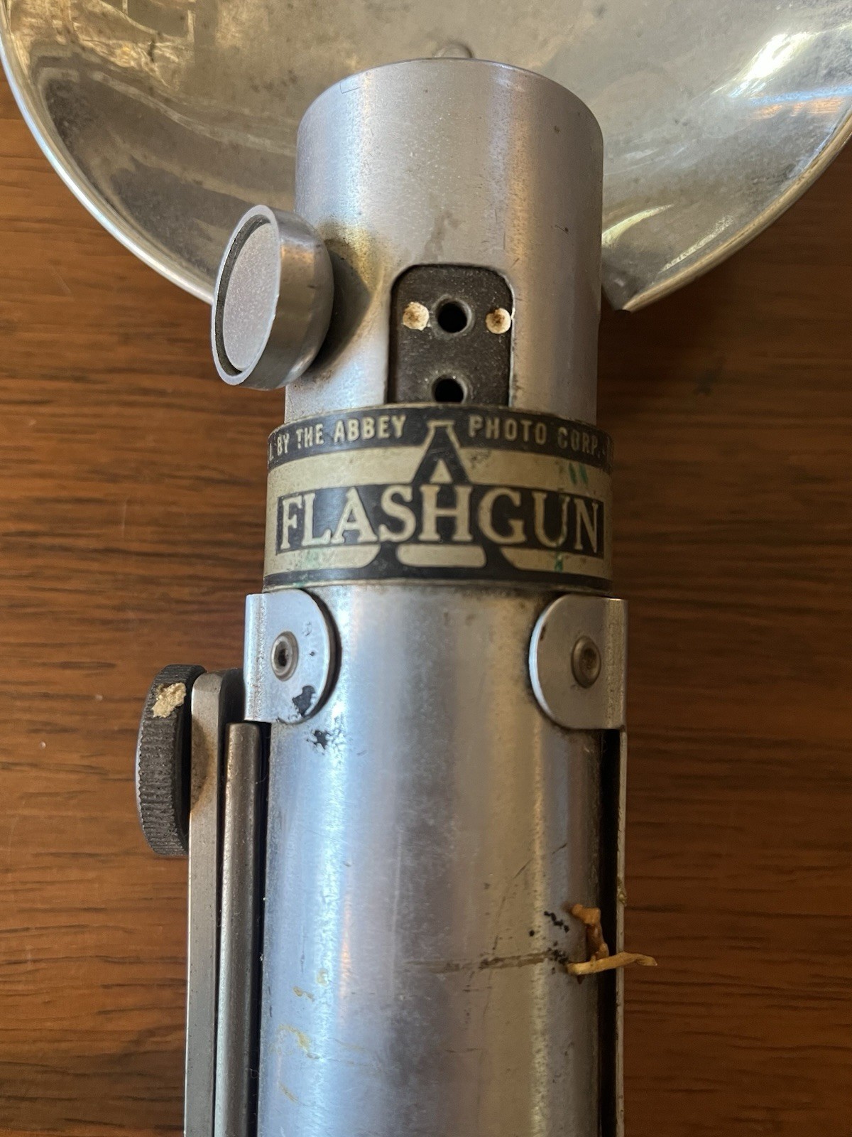 Antique Camera Chrome Flashgun by the Abbey, Made in USA, No. 5048