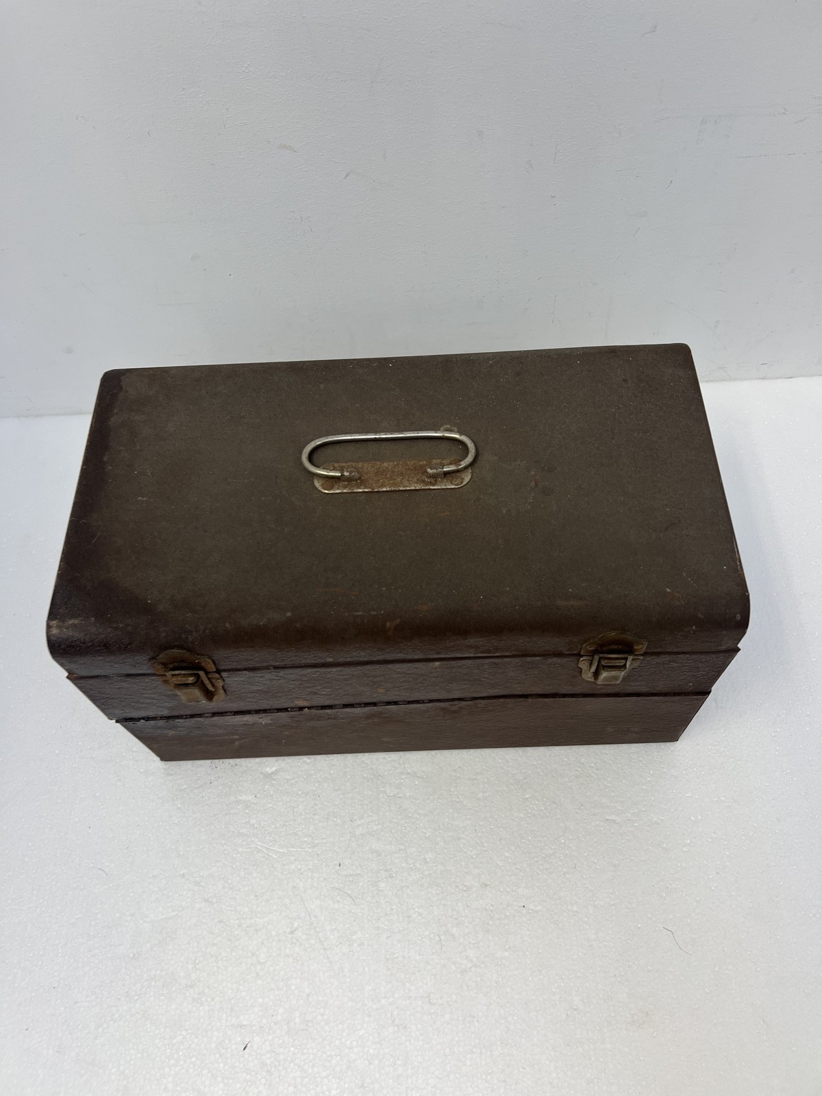 Vintage Metal 8MM Film Reel Storage Box Case USA S-K Tool steel Sherman Klove