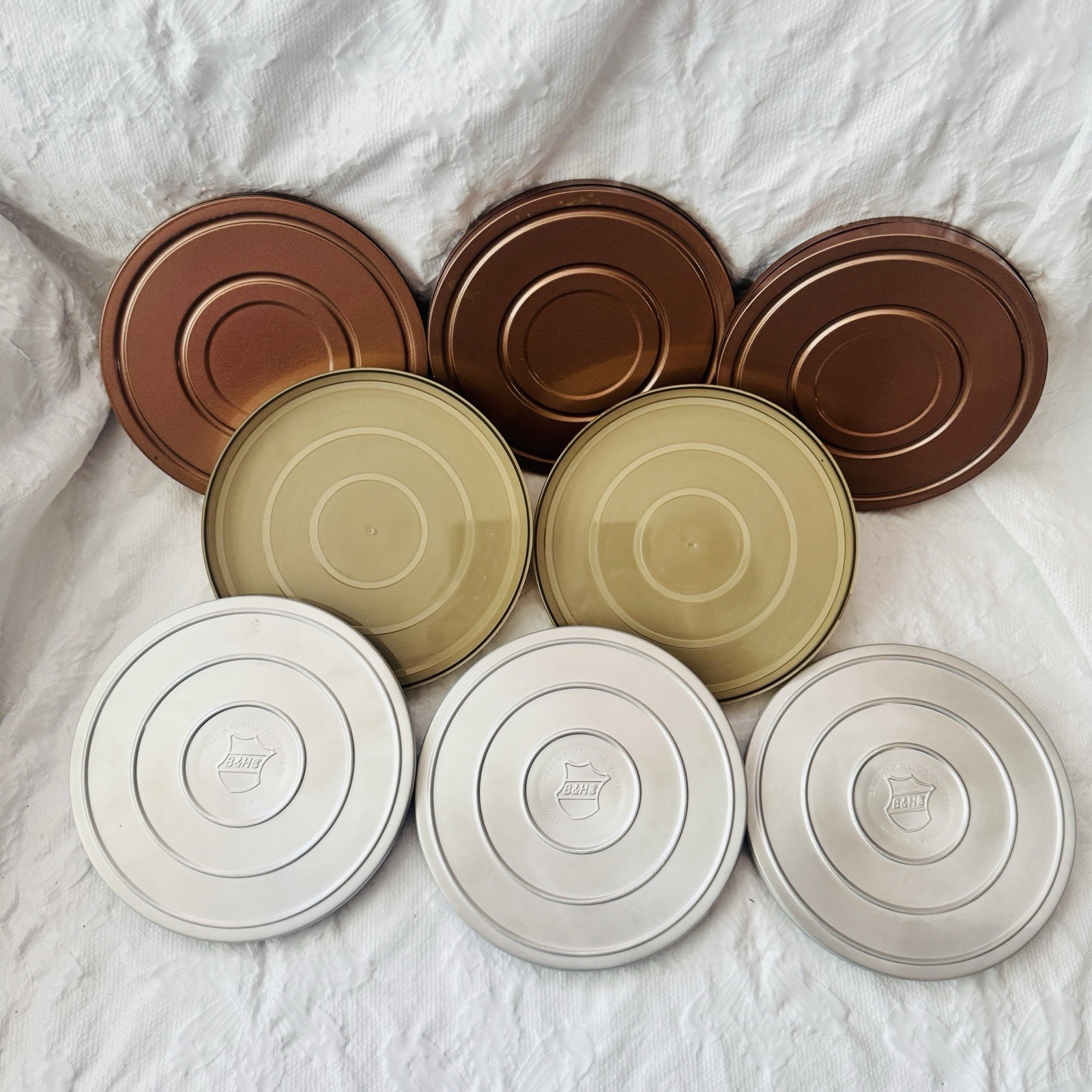 Lot of 8 Super 8 Movie Film Reel Canisters 8mm