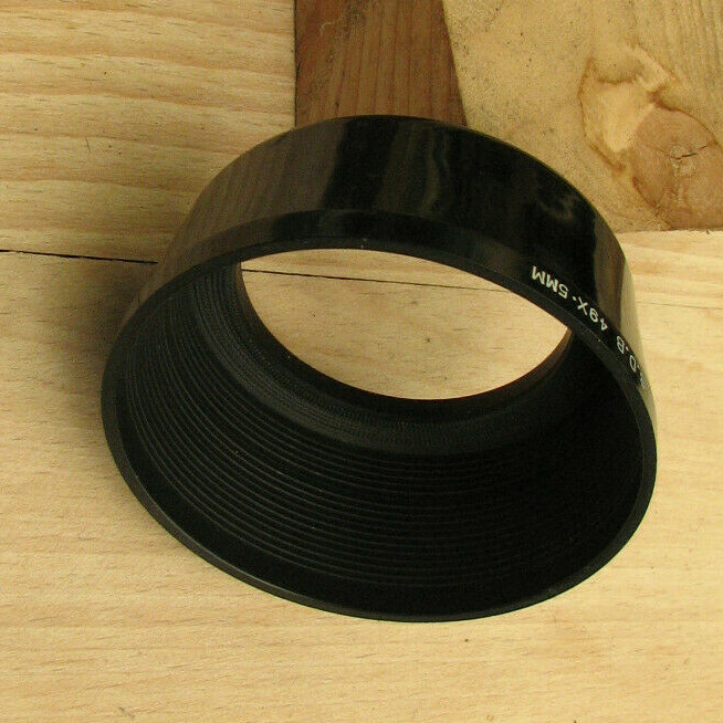 zeiss fit 49mm x .5mm screw in lens hood shade gb