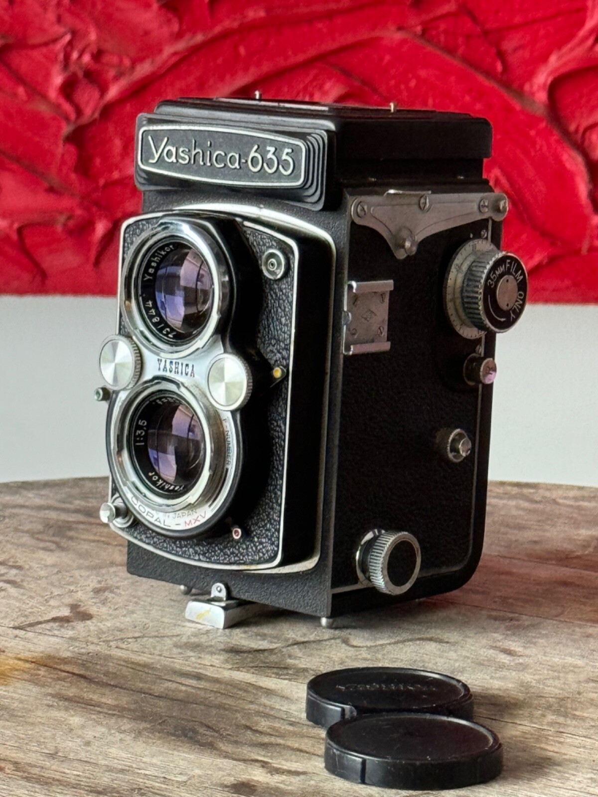 Yashica 635 TLR Camera 120 35mm Converter Yashinon 1:3.5 F=80mm