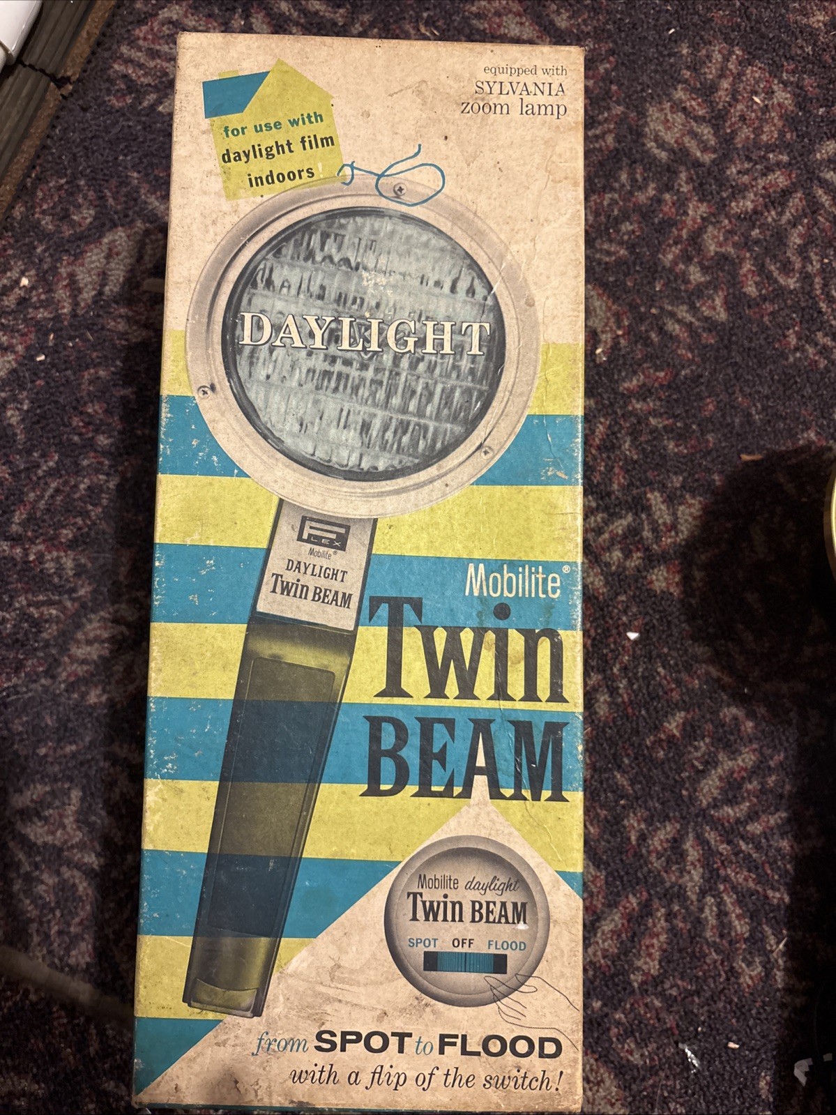 Sylvania Mobilite Twin Beam Spot Flood Light Zoom Lamp Photo Camera Works Used