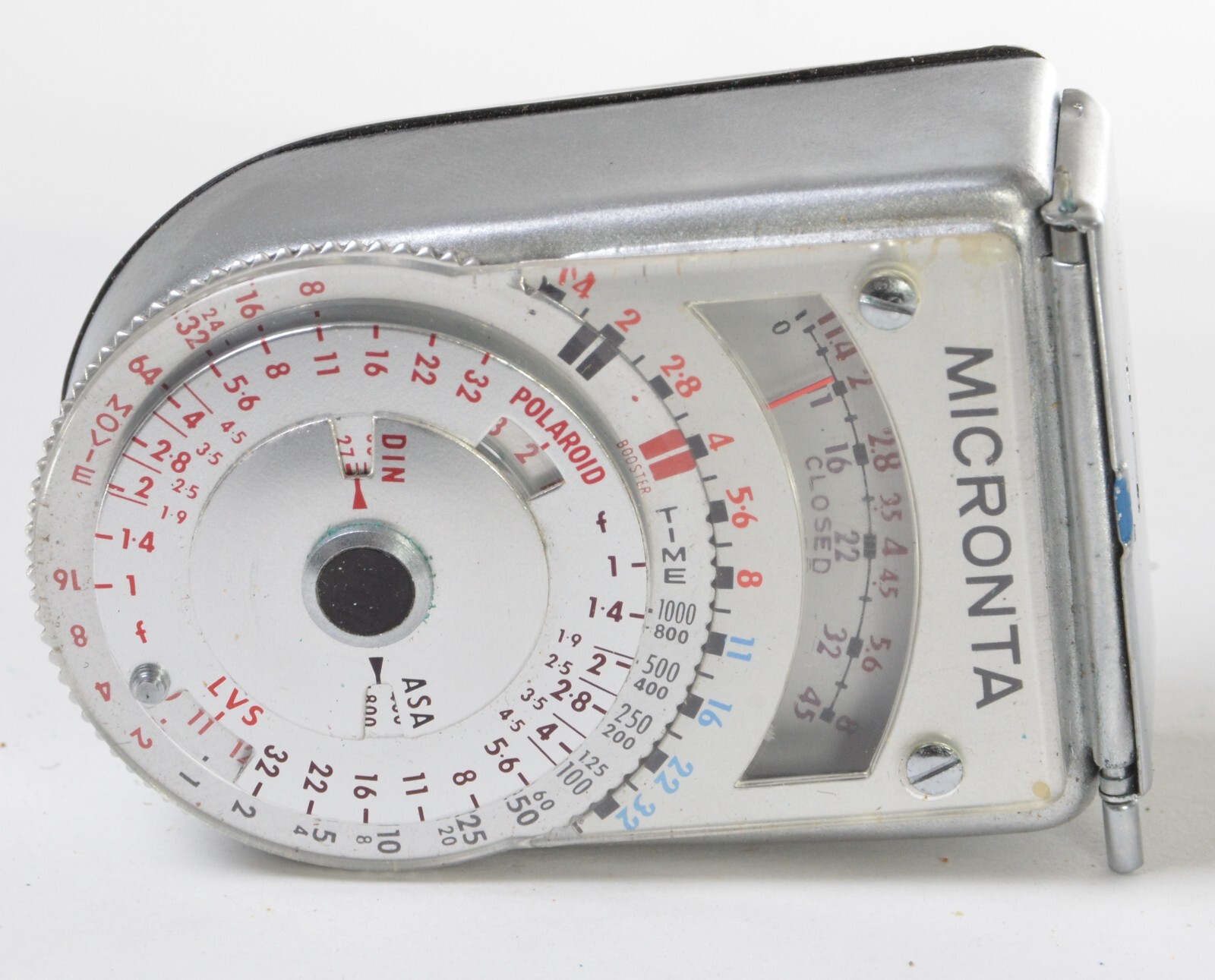 Vintage 1950s Micronta Exposure Light Meter w/leather case made in Japan, w/docs