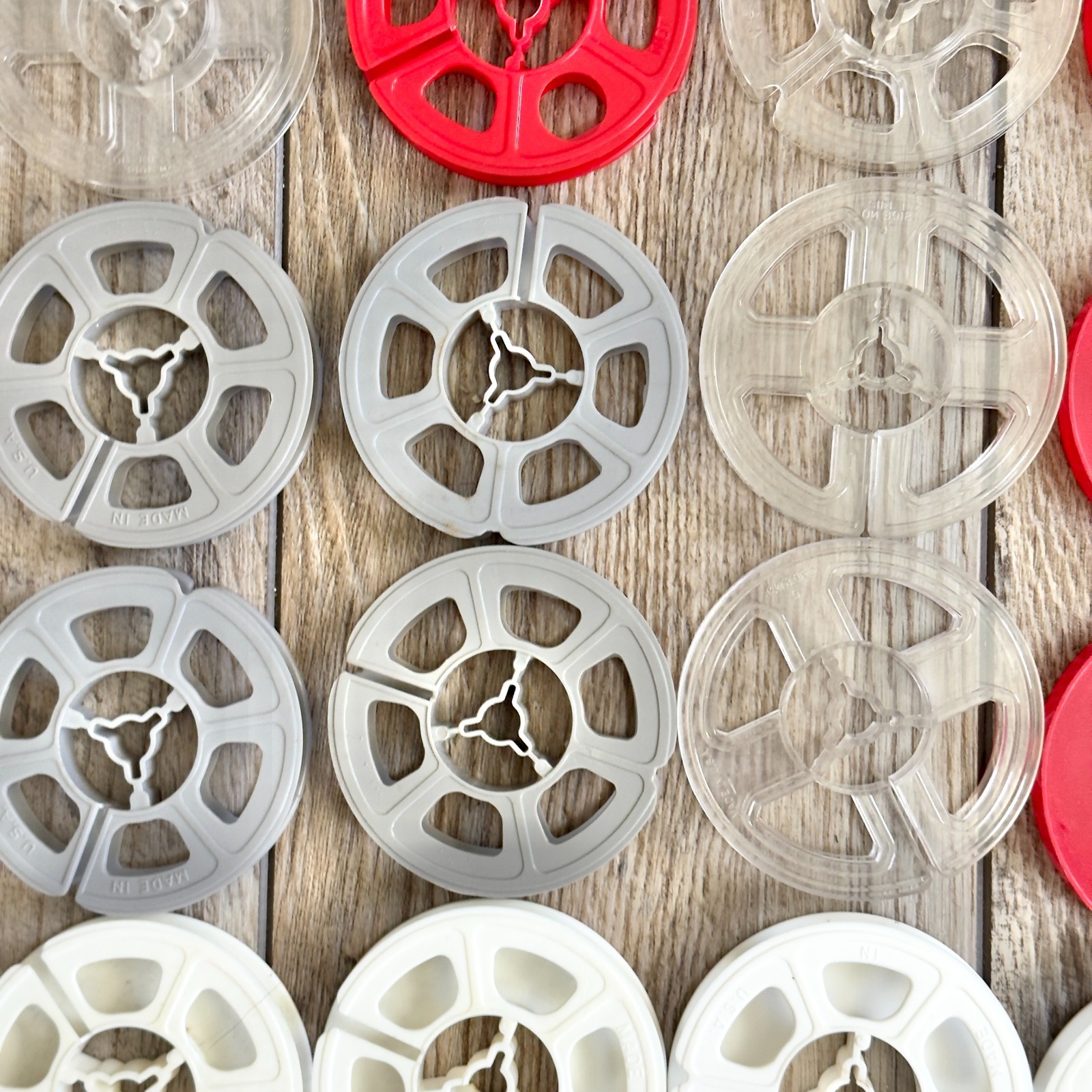 Mixed Lot Over 40 8mm Approximately 3″ Empty Plastic Film Reels