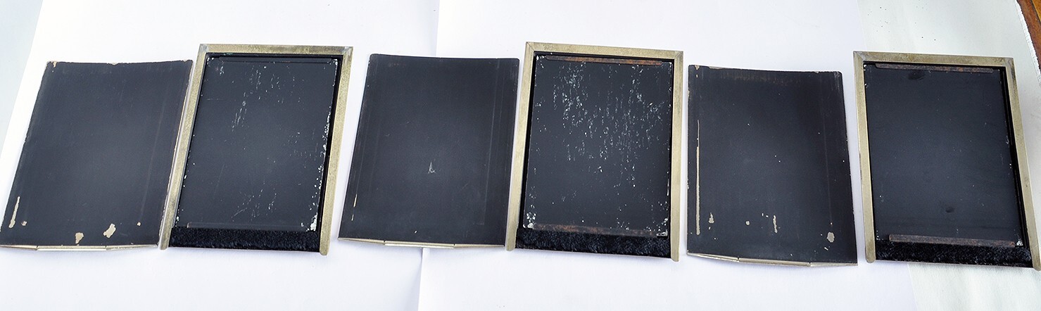 Rolleiflex & Rolleicord Cut Film Plate Adapter Back & 3 Plate Holders