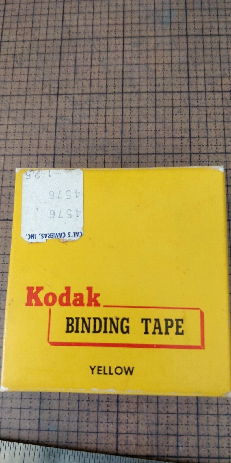 Vintage – Kodak NOS 10yd 3/8″ Wide Yellow Binding Tape – From 1974