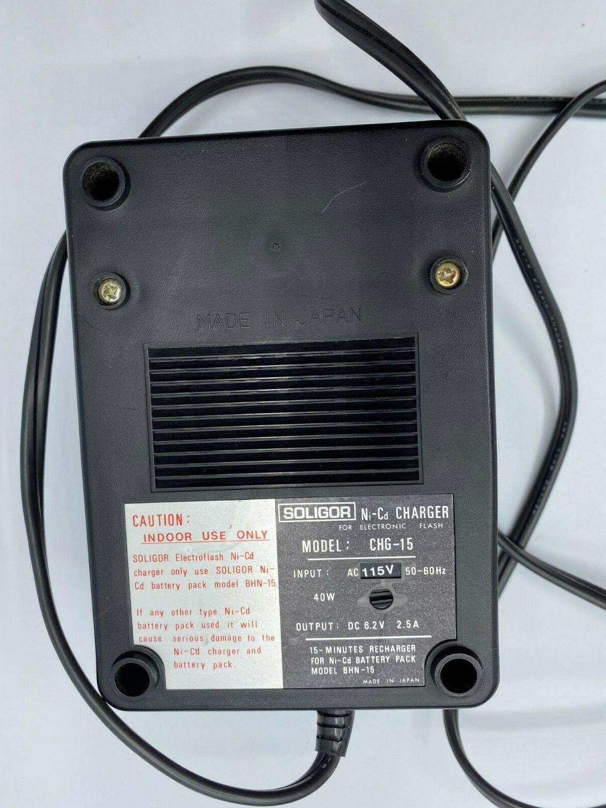 Vintage Soligor 15 Minute Recharger for Ni-Cd Batteries w/ Manual Free Shipping