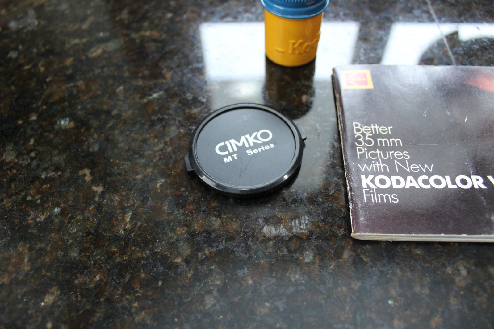 Vintage Lot Of Kodak KodaColor VR Booklet, Kodak Film Tube & Cimko Lens Cap