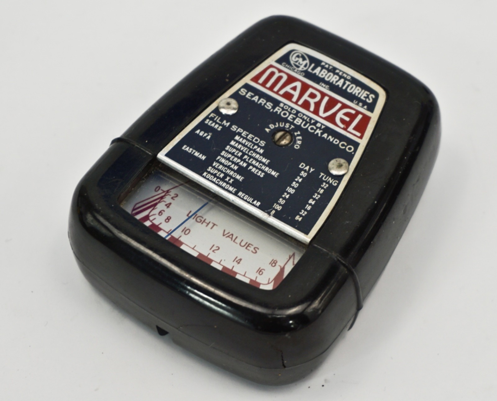 Vintage MARVEL Light Exposure Meter GM Laboratories Sears Roebuck Co