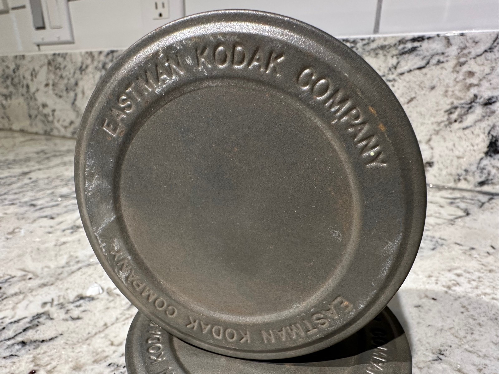 EASTMAN KODAK Vintage Film Company Cannister 4″ Case Tins X2 For Reel Storage