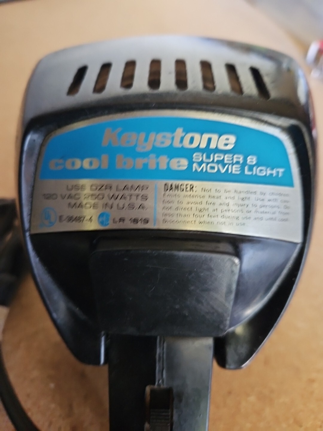 Vintage Keystone Cool Brite Super 8 Movie Light, Model: E-36487-4, Tested & Work