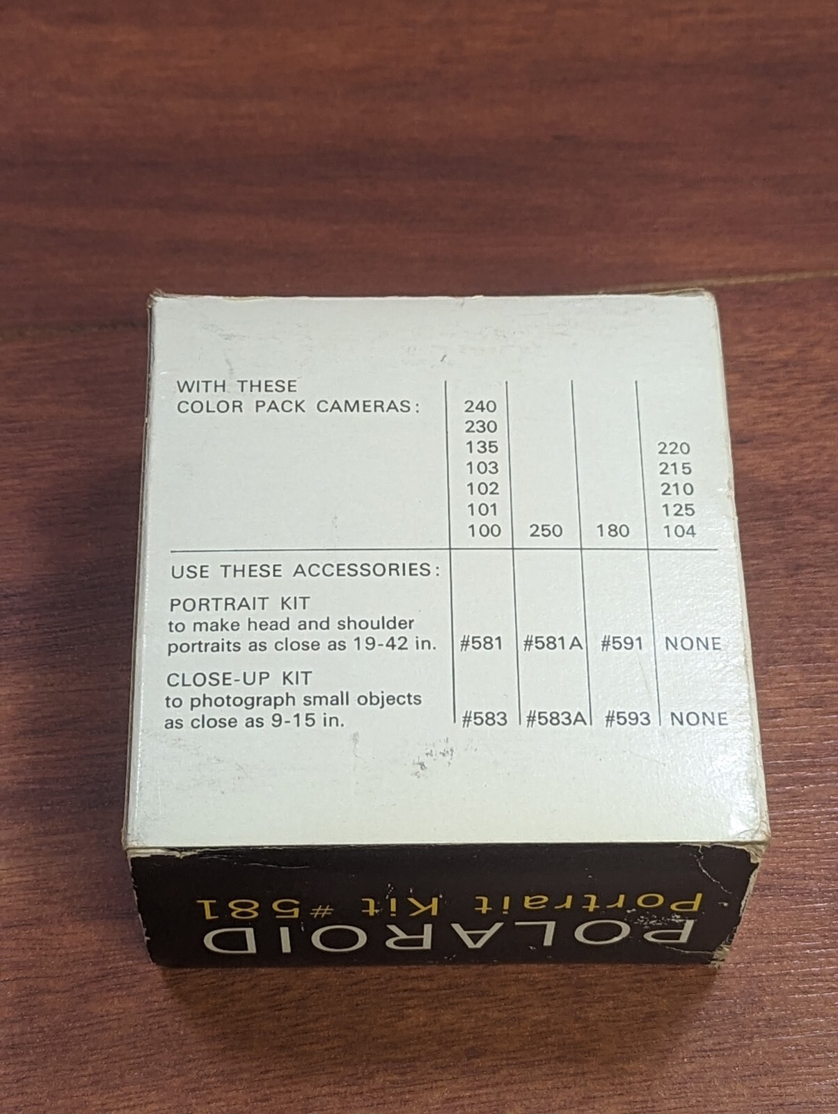 Vintage Polaroid Portrait Kit #581 NIOB New In Open Box Excellent Condition
