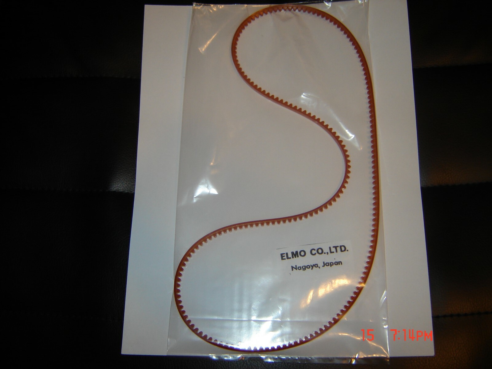 Elmo 16-F Projector Belt,Long Main Belt,Elmo Part #P411586 Orange Belt, OEM New