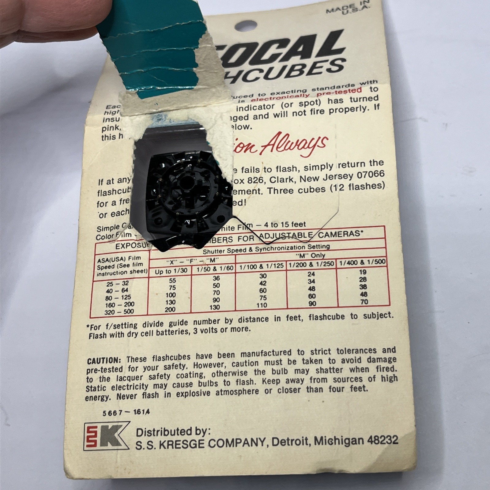 Vintage Kmart Focal Flashcubes 6 Cubes Flashes New Old Stock Camera