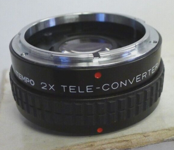 Tempo 2X Tele Converter MC +Both End Caps for Canon FD – Made in Japan