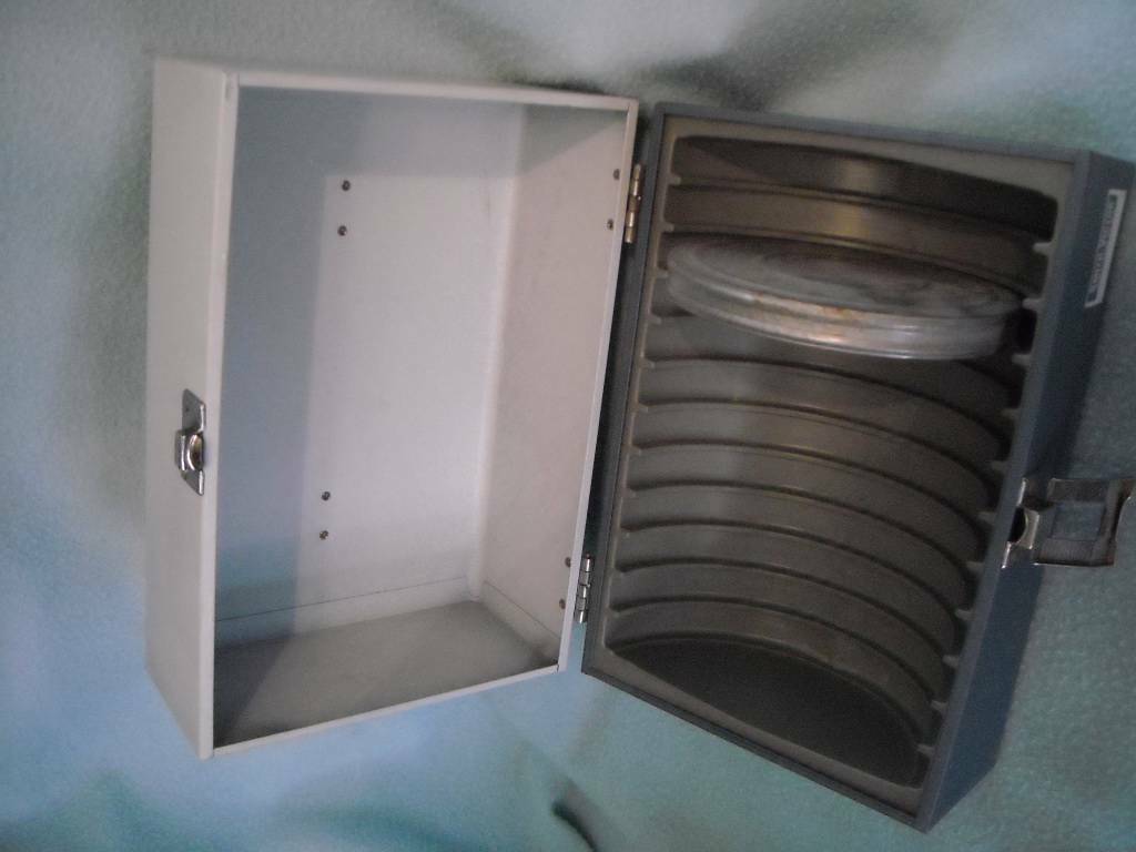 Smith Victor Home Movie 12 Reel Storage Carry Metal Case Vintage