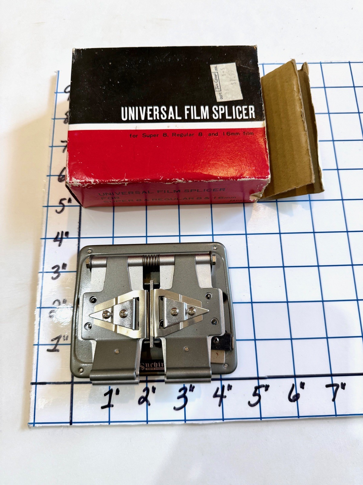 Vintage Suchiro Universal Film Splicer Super 8 Regular 8 & 16mm Film Editor