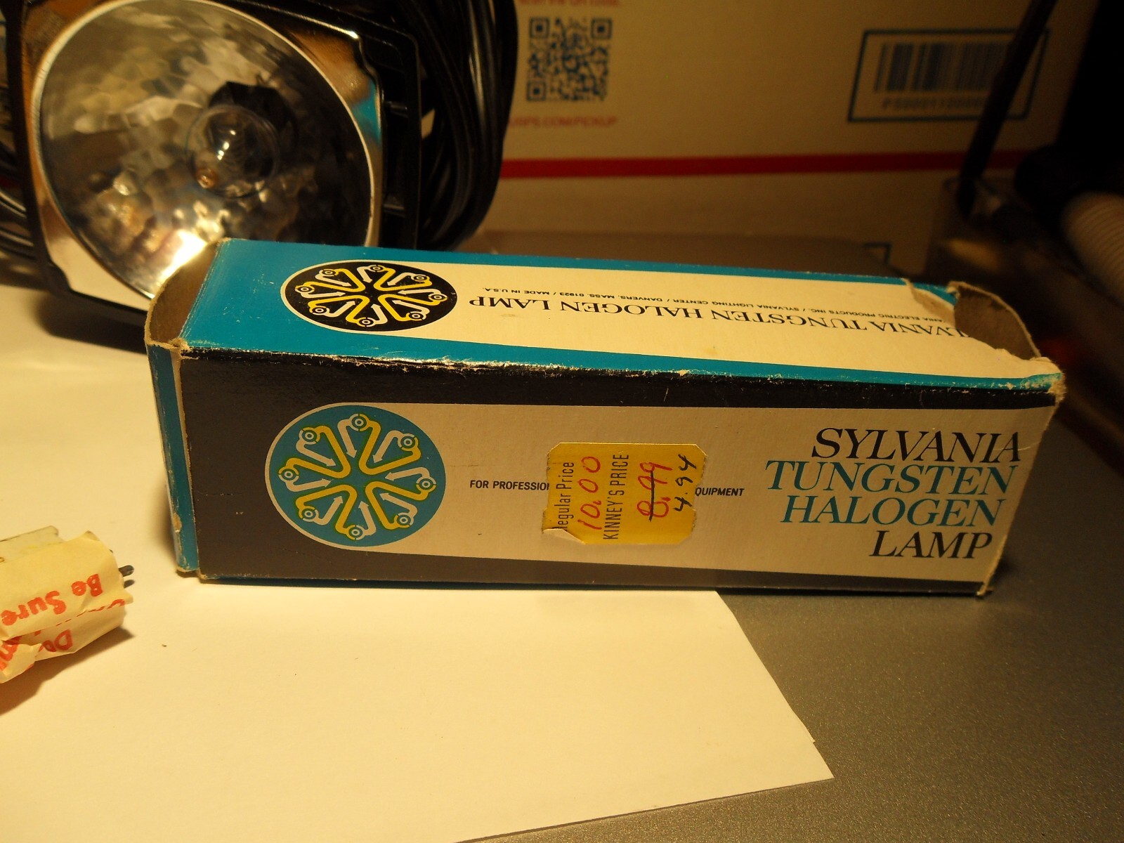 Vintage Sylvania Sun Gun S.G.VIII 650w 120v Tested Works W/ Extra Bulb & Box