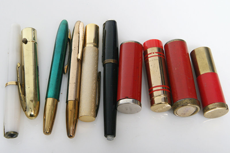 35 Vintage camera Lens Cleaning, Brush Collection, lipstick style, fountain pen