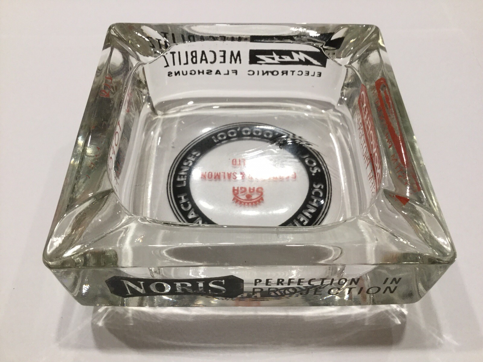 Rare Vintage TOPCON NORIS SCHNEIDER KREUZNACH LENS NOVOFLEX Dealer Ashtray c1950