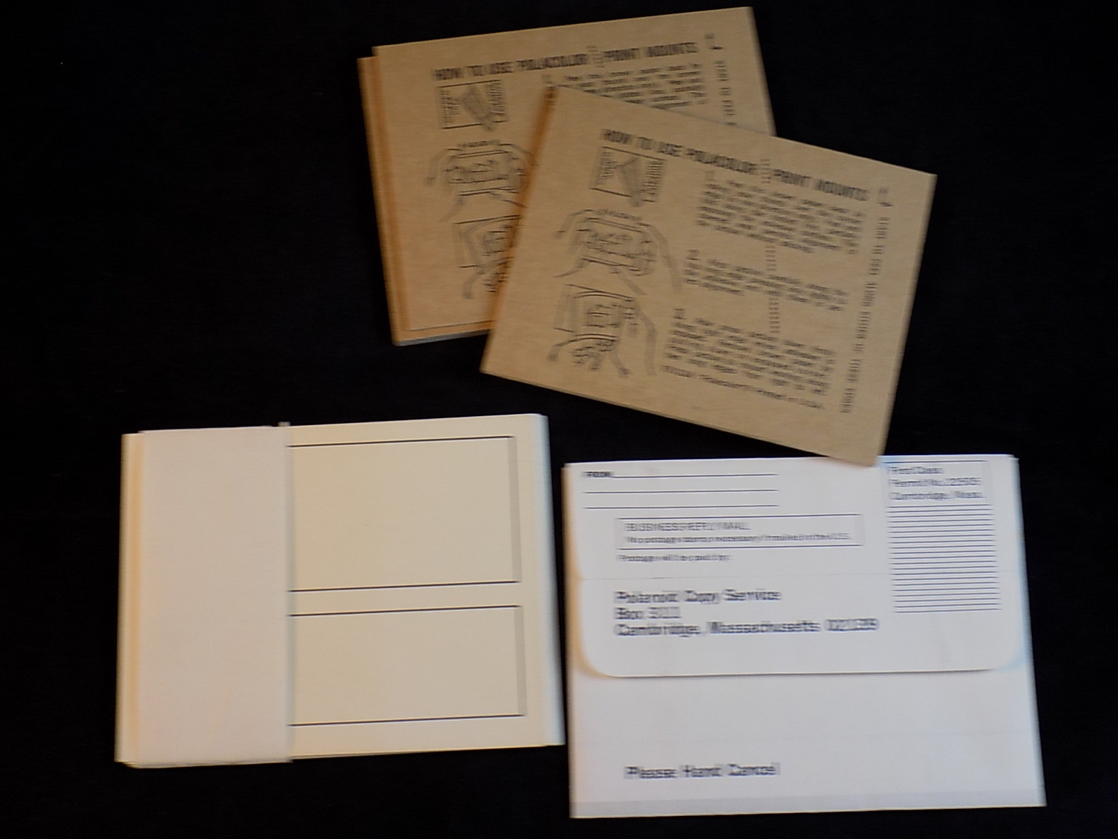 RARE Lot of 10 POLACOLOR PRINT MOUNTS Polaroid Land Camera 4 3/16″ by 3 3/16″