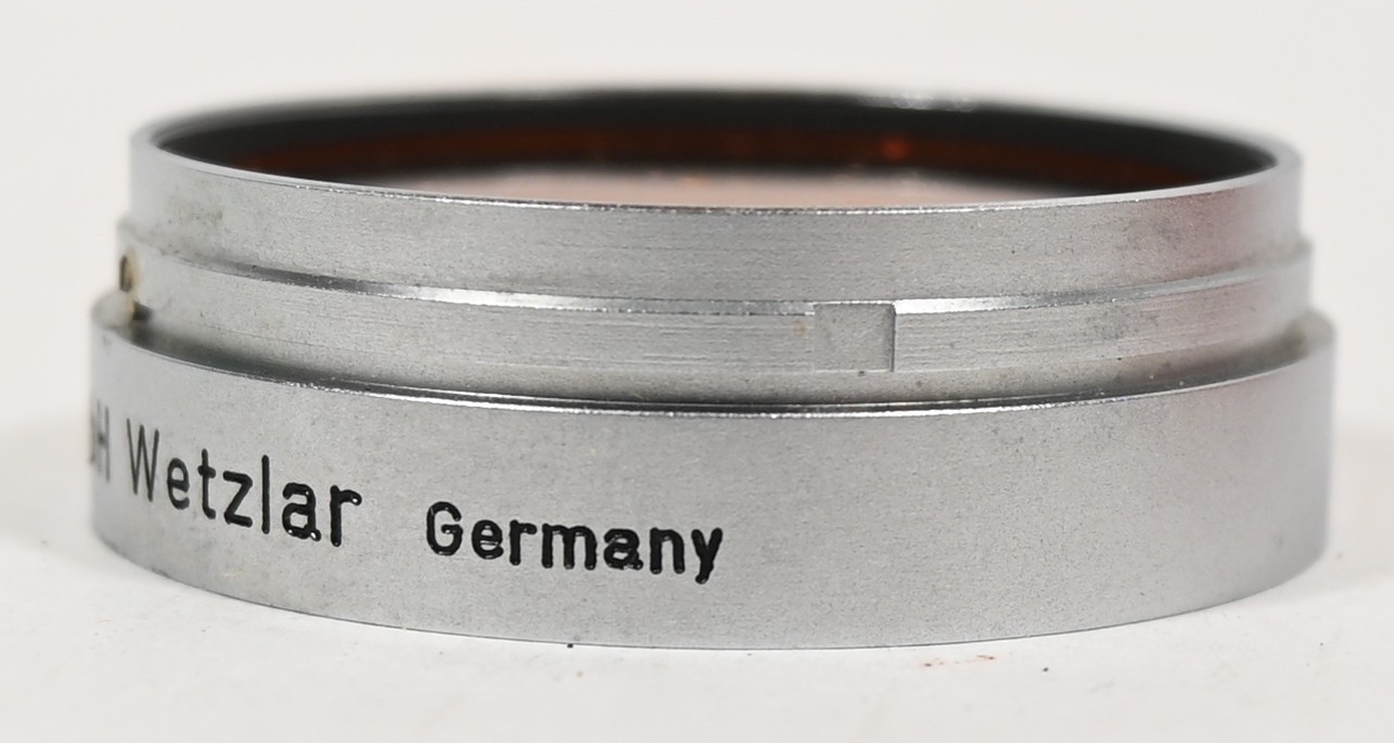 Vintage E. Leitz Wetzlar Leica XOOZY Orange Filter for 50mm f/1.5 Summarit Lens