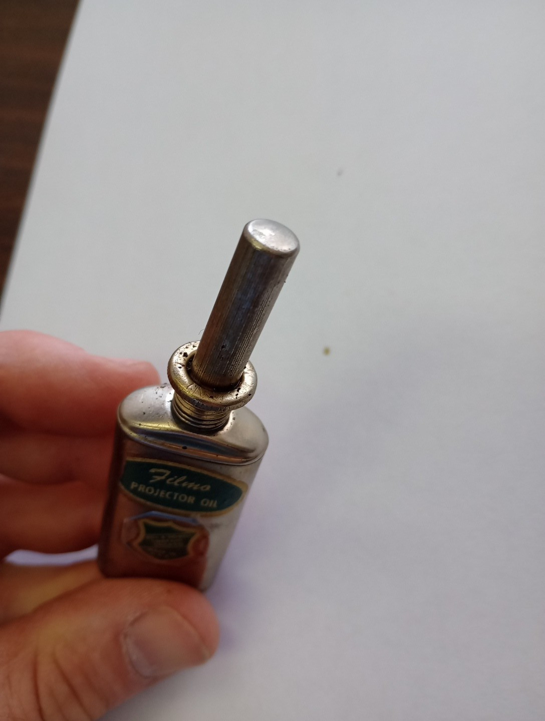 1896 FILMO OIL CAN TIN PROJECTOR NEEDLE OILER BELL & HOWELL CHICAGO IL USA EMPTY