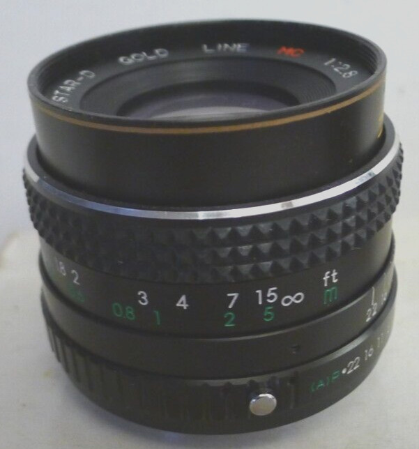 Star-D Gold Line MC 28mm 1:2.8 Lens for Pentax KR +1 End Cap