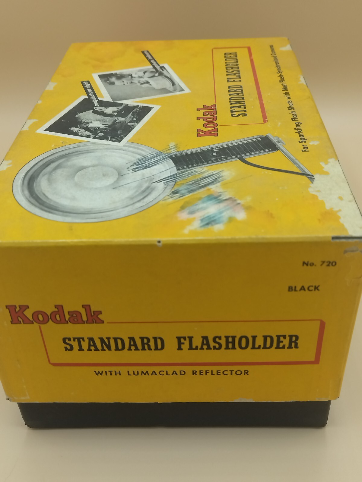 Vintage Kodak Standard Flasholder 720 IOB w/ 4 Blue Dot Sylvania Lamps Bundle