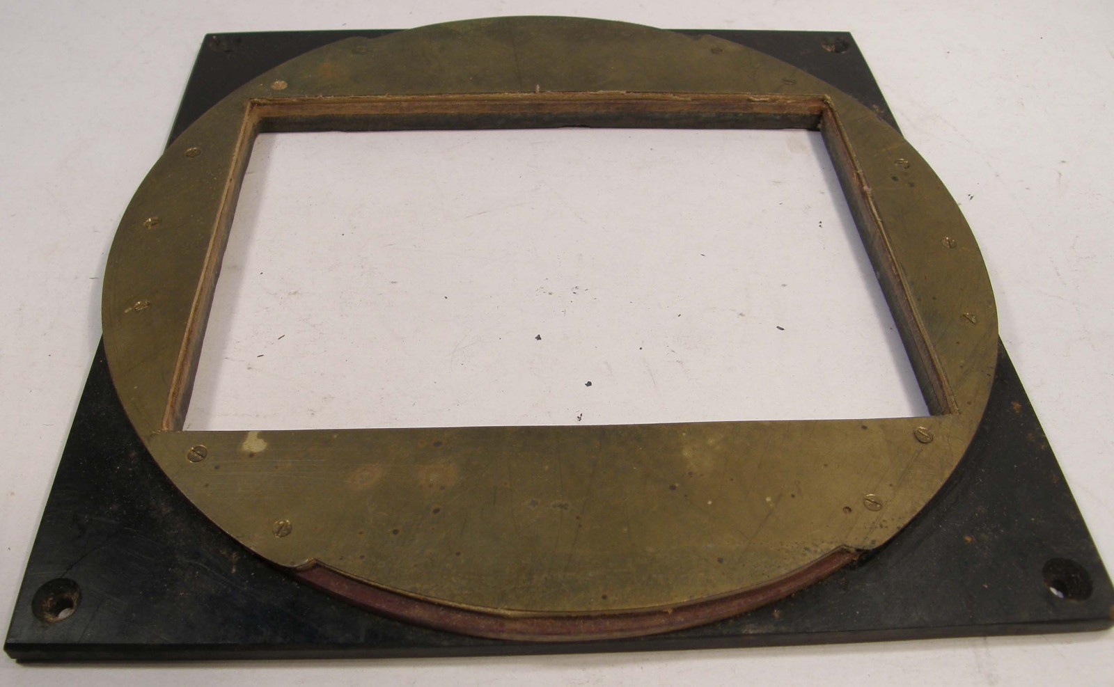 HOMEMADE VINTAGE 4 1/2″ BY 6 1/2″ ROTATING BACK PART FOR LARGE FORMAT CAMERA