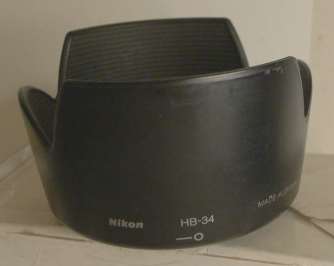 Nikon HB-34 Black Plastic Bayonet Lens Hood For Nikon – Used