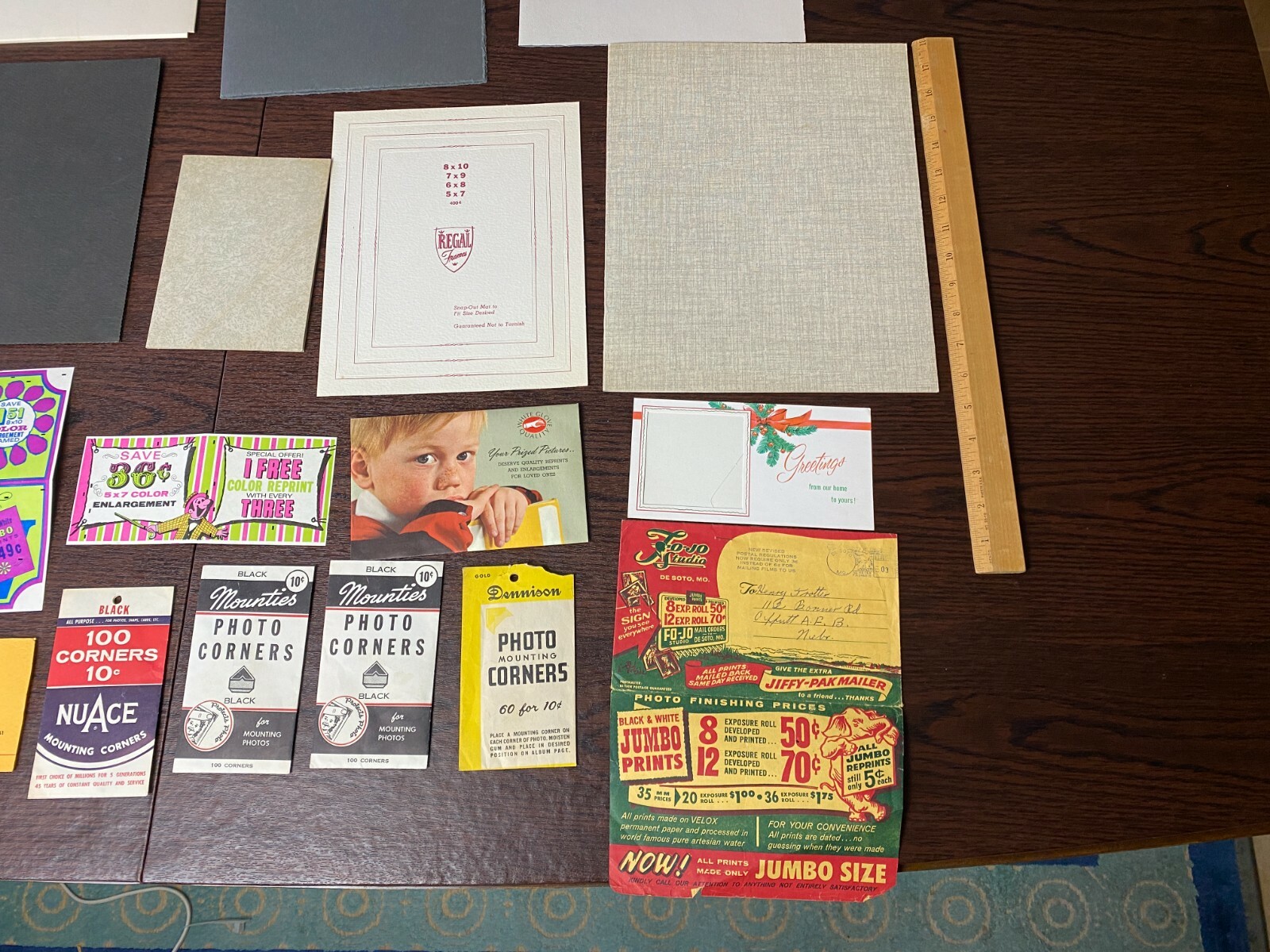Vtg Photography Ephemera Folders Mounties Corners Matt Paper Frames Ephemera