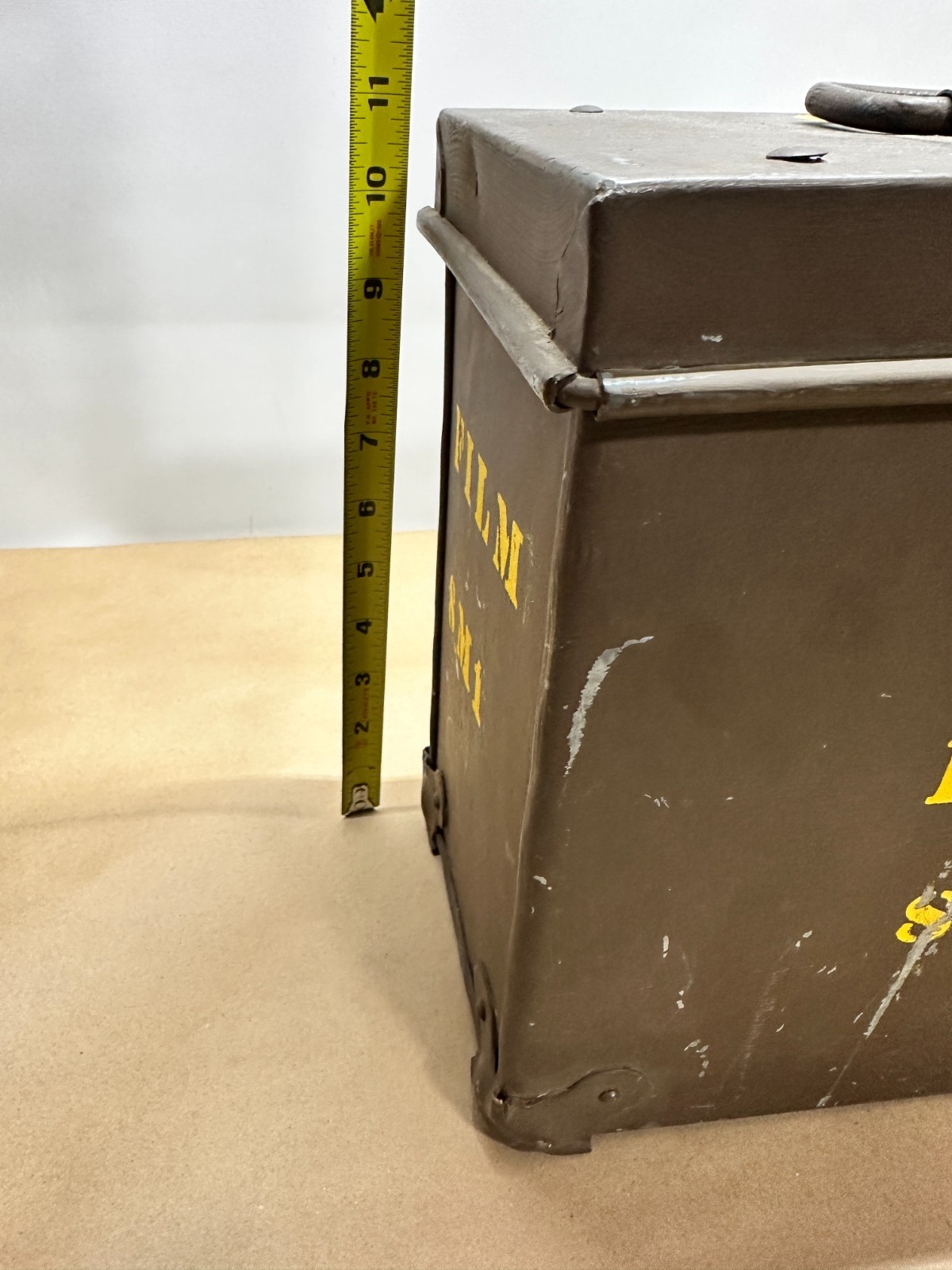 US Military Film 8M1 Movie Reel Field Box Metal Canister Transport Case ICC-32A