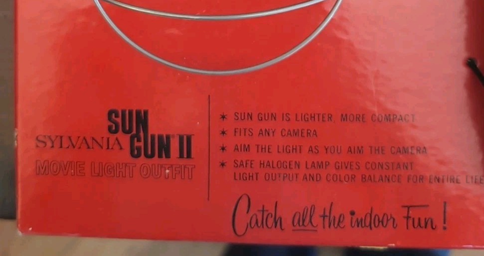 Vintage Sylvania Sun Gun II Movie Light Complete Set/ Movie Light Outfit