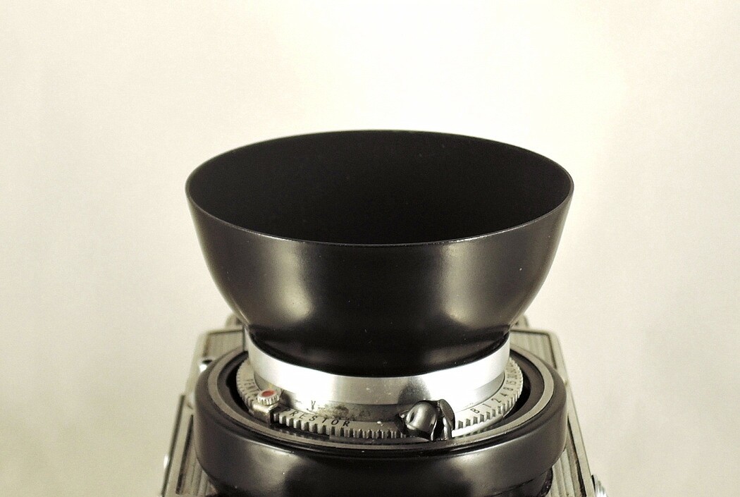 Shade hood Flexaret Meopta round bayonet B40 metal + Genuine box MINT
