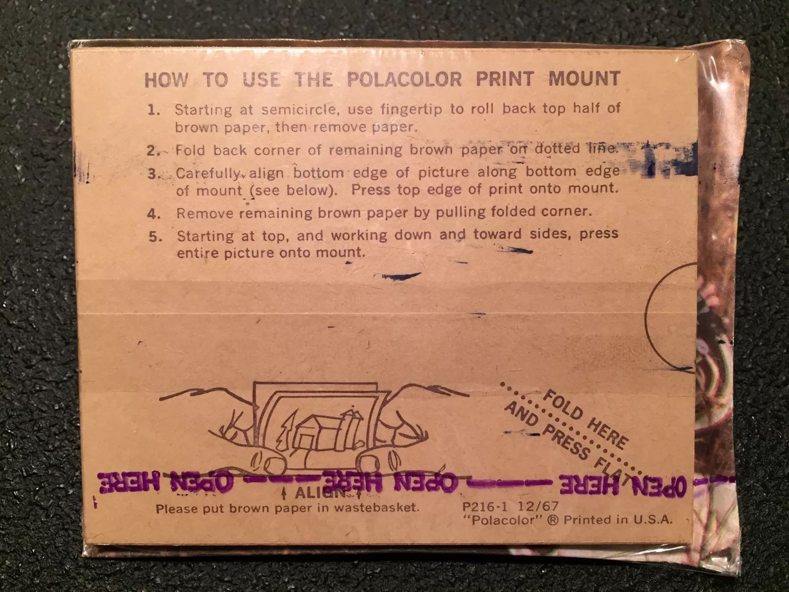 Vintage 60s NEW 9 Polacolor Print Mount Polaroid Camera Photo Backs Sealed 1967
