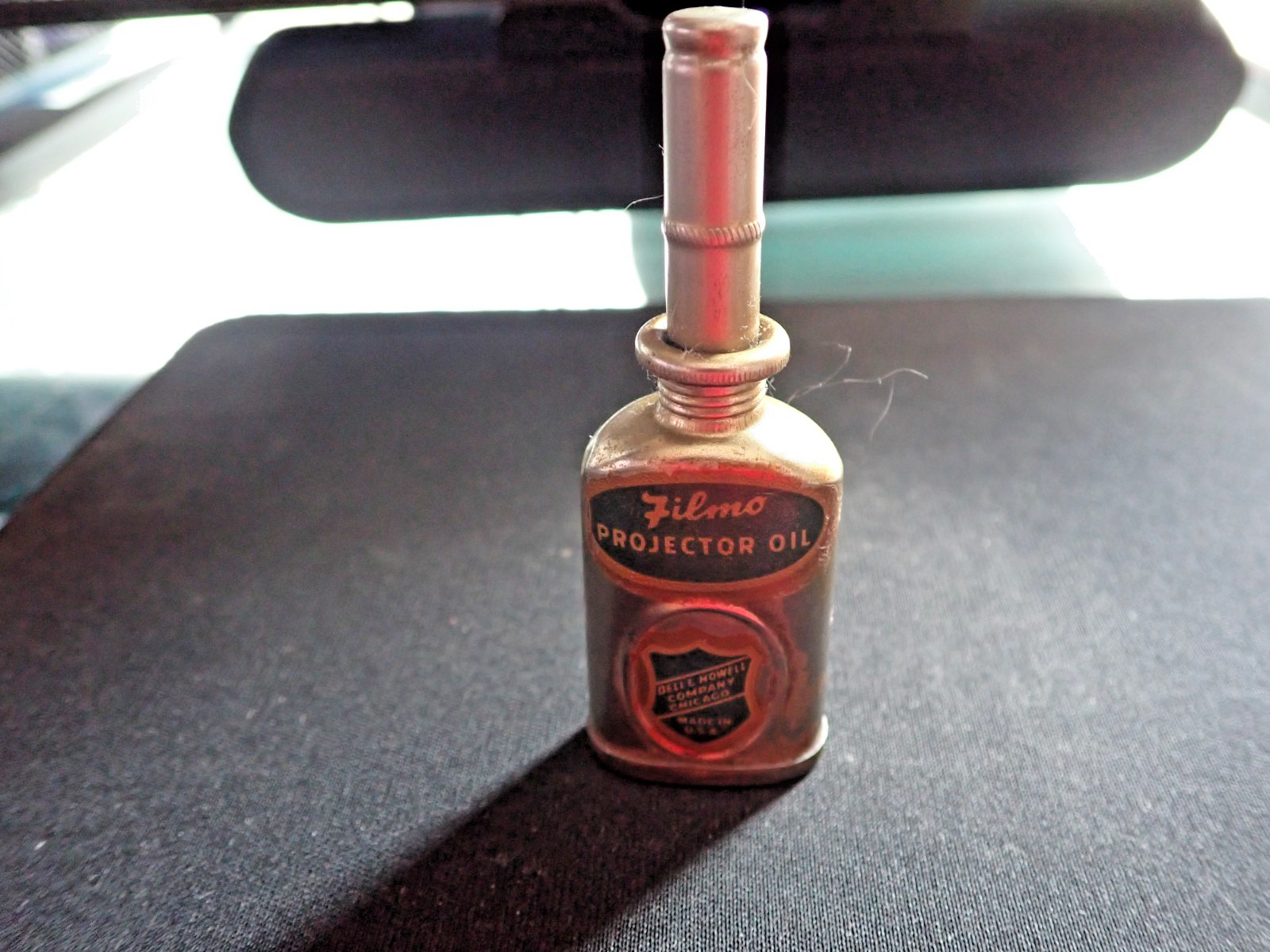 Vtg Bell & Howell Filmo Projector Oil Can w/ Stopper Original Label