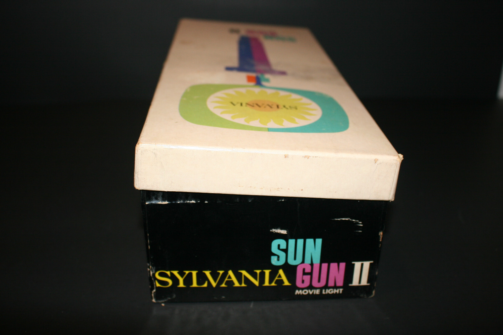 Vintage Sylvania Sun Gun II Movie Light SG- 55 W/ Box & Manual Tested And Works!